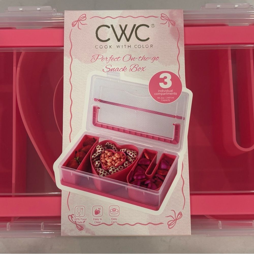 Pink Snack Box - I ❤️ U. shape